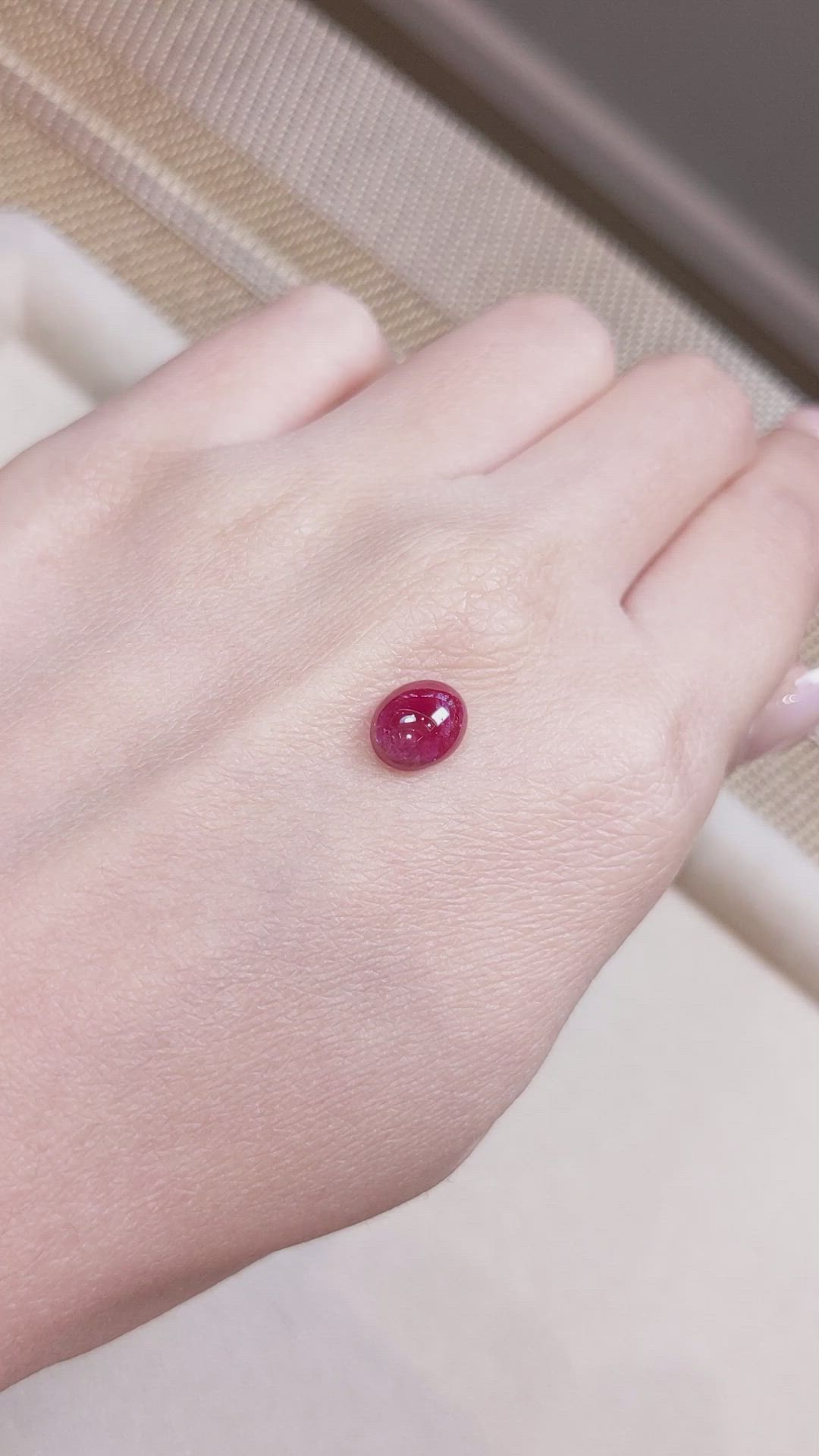 2.34 Ct. Cabochon Ruby from Thailand Size Video