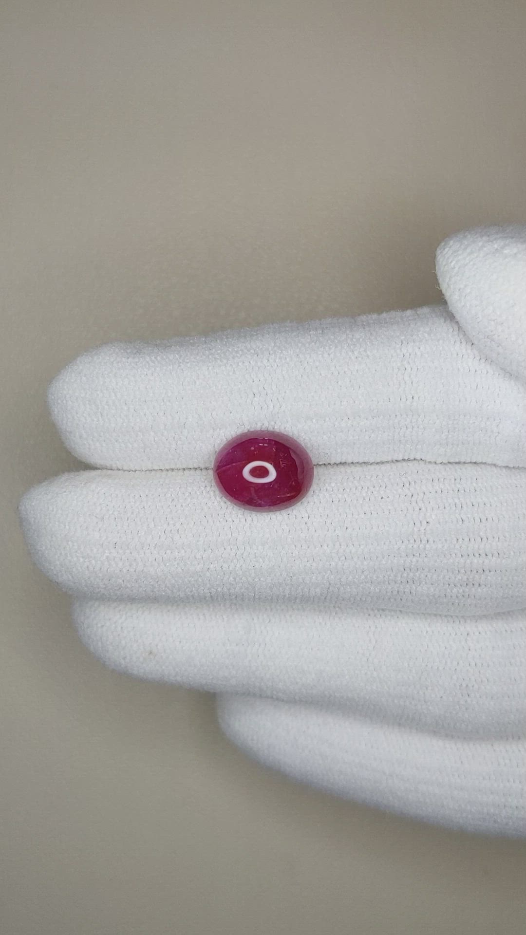 3.67 Ct. Cabochon Ruby from Burma (Myanmar) Size Video
