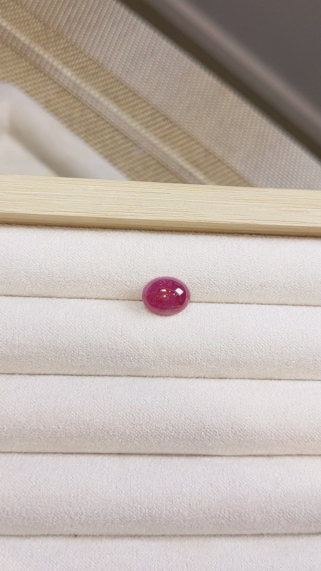 3.67 Ct. Cabochon Ruby from Burma (Myanmar) Size Video