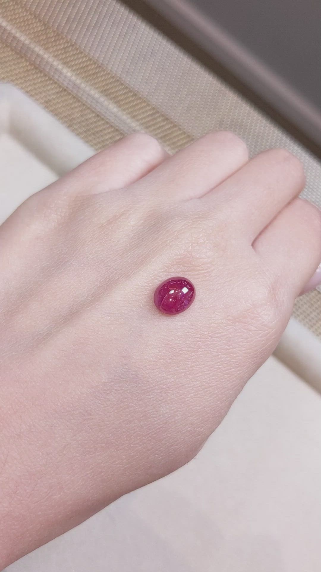 3.67 Ct. Cabochon Ruby from Burma (Myanmar) Size Video