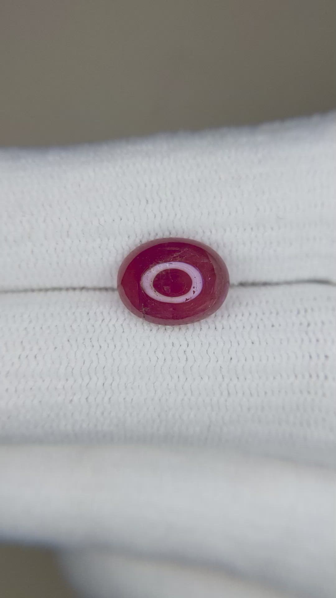 3.10 Ct. Cabochon Ruby from Burma (Myanmar) Size Video