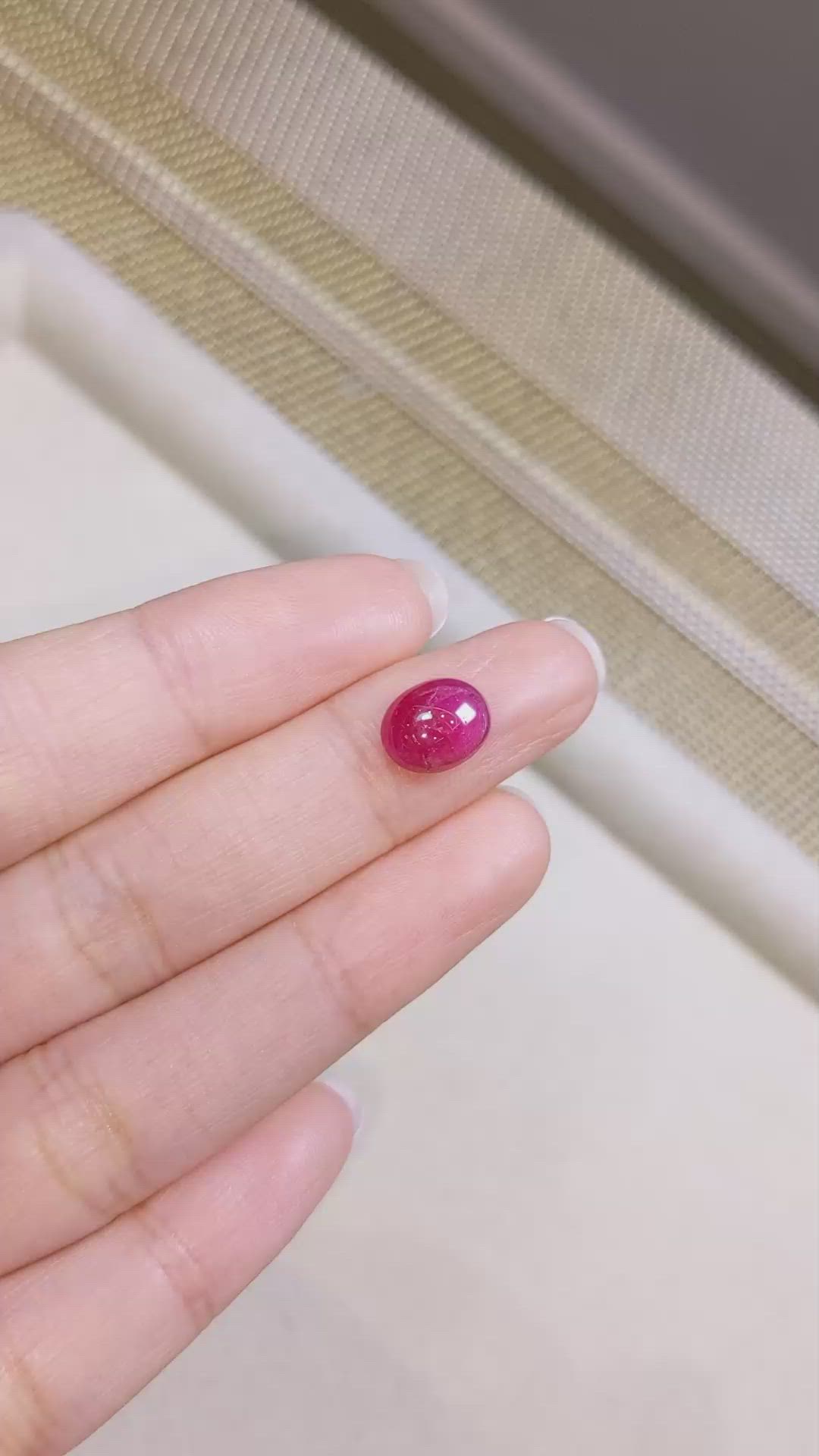 3.10 Ct. Cabochon Ruby from Burma (Myanmar) Size Video
