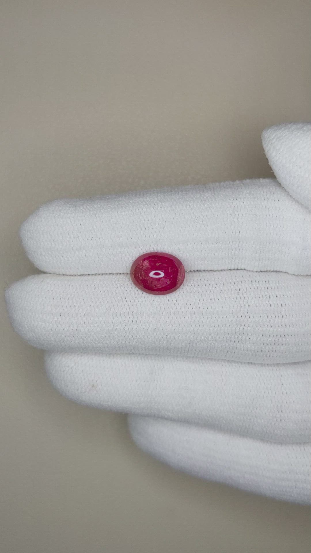 2.51 Ct. Cabochon Ruby from Burma (Myanmar) Size Video