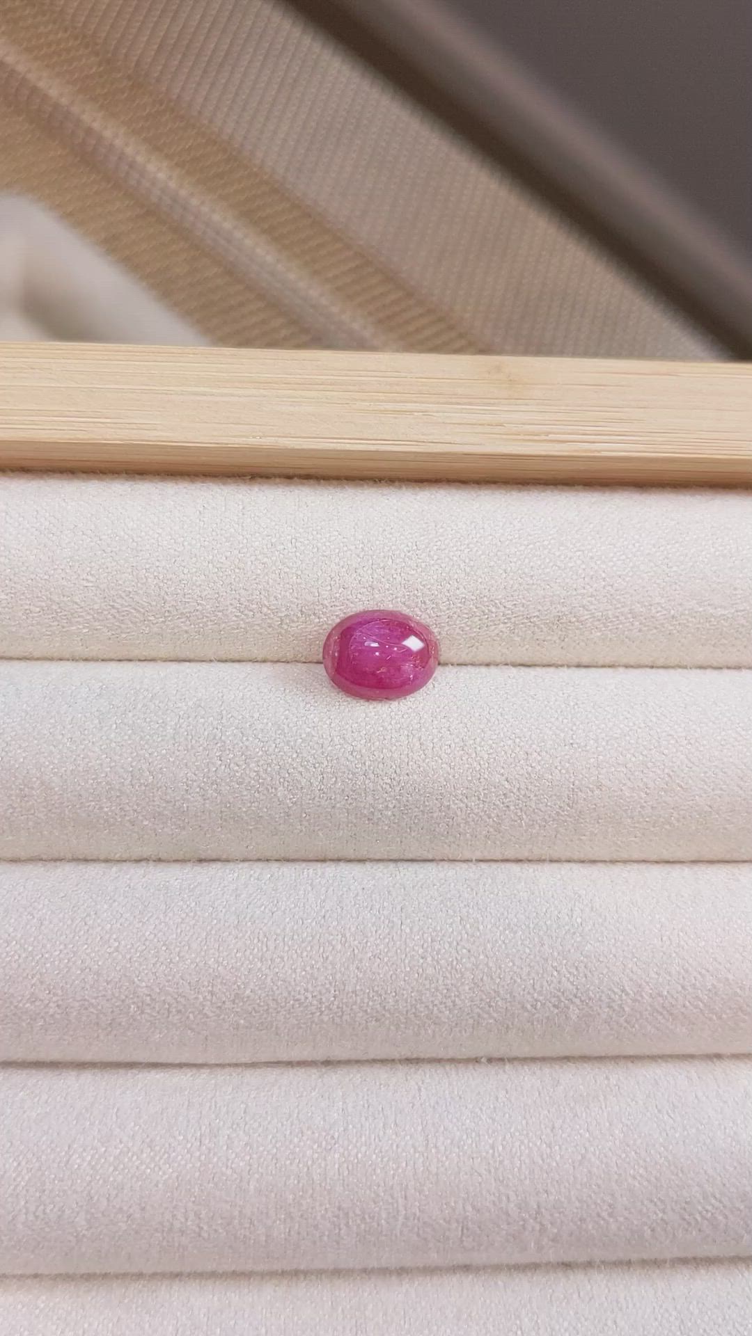 2.51 Ct. Cabochon Ruby from Burma (Myanmar) Size Video