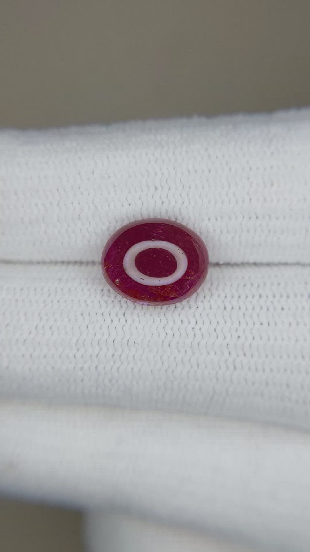 3.84 Ct. Cabochon Ruby from Burma (Myanmar) Size Video
