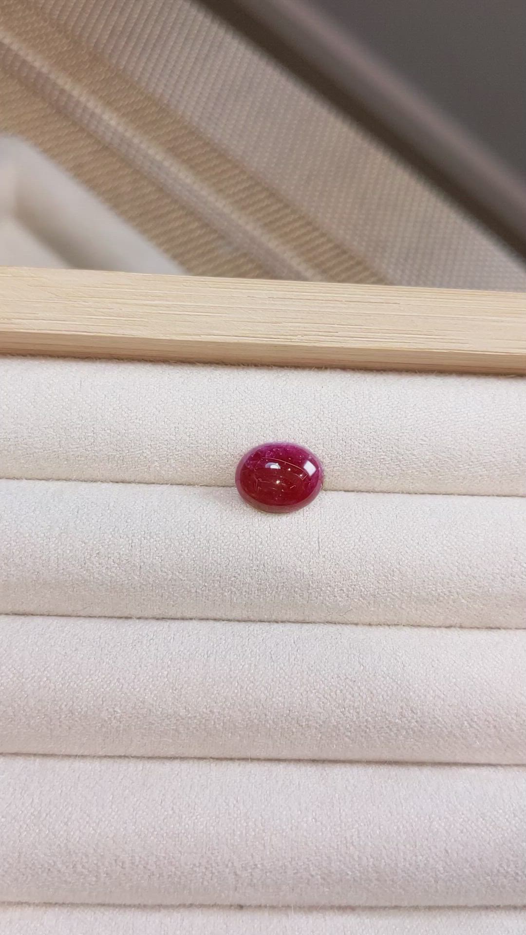 3.84 Ct. Cabochon Ruby from Burma (Myanmar) Size Video