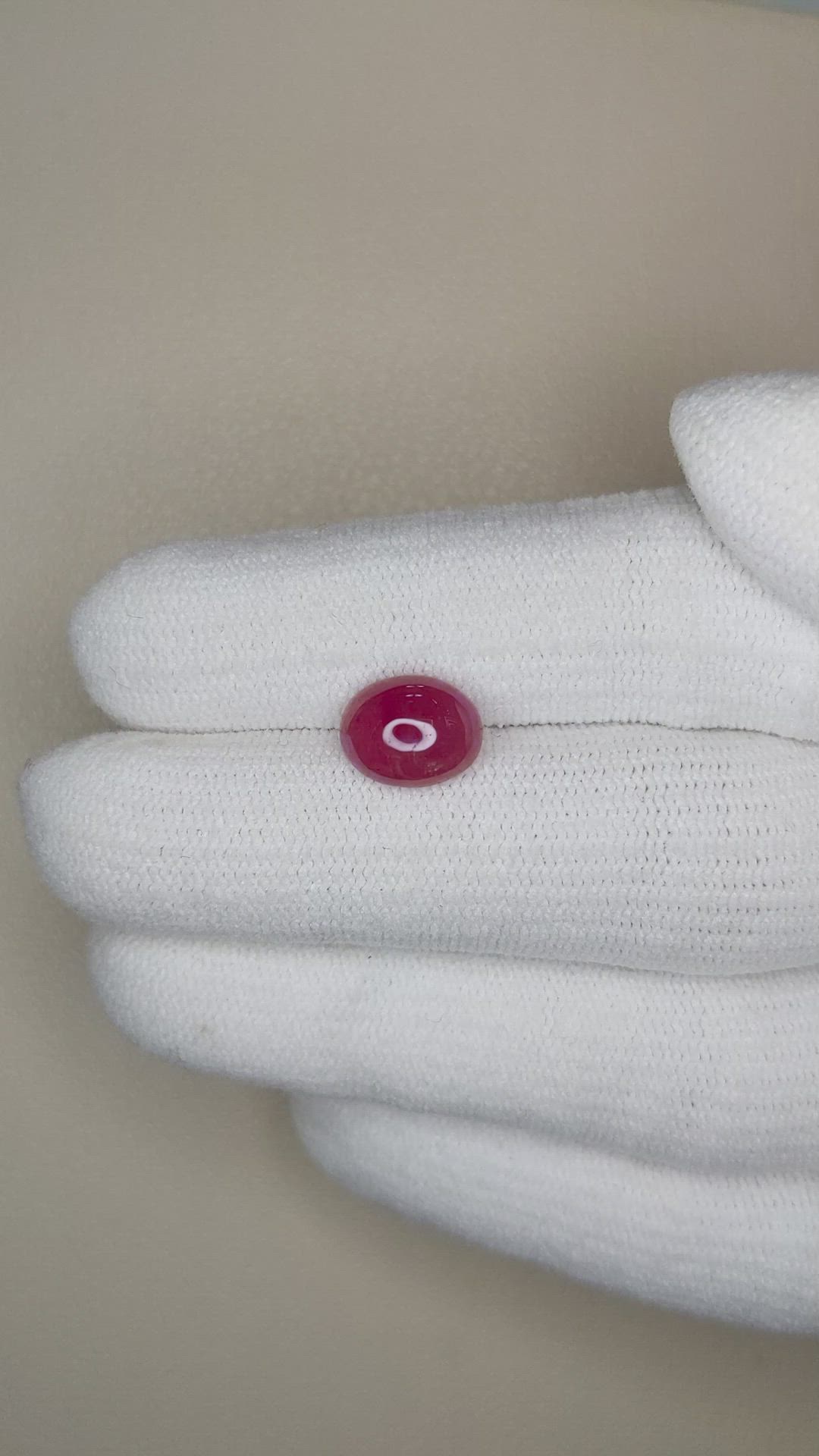 3.17 Ct. Cabochon Ruby from Burma (Myanmar) Size Video