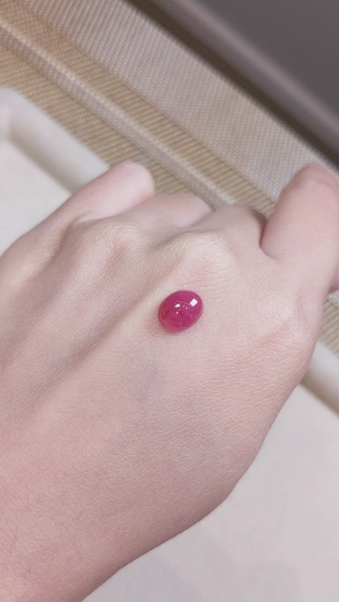 3.17 Ct. Cabochon Ruby from Burma (Myanmar) Size Video