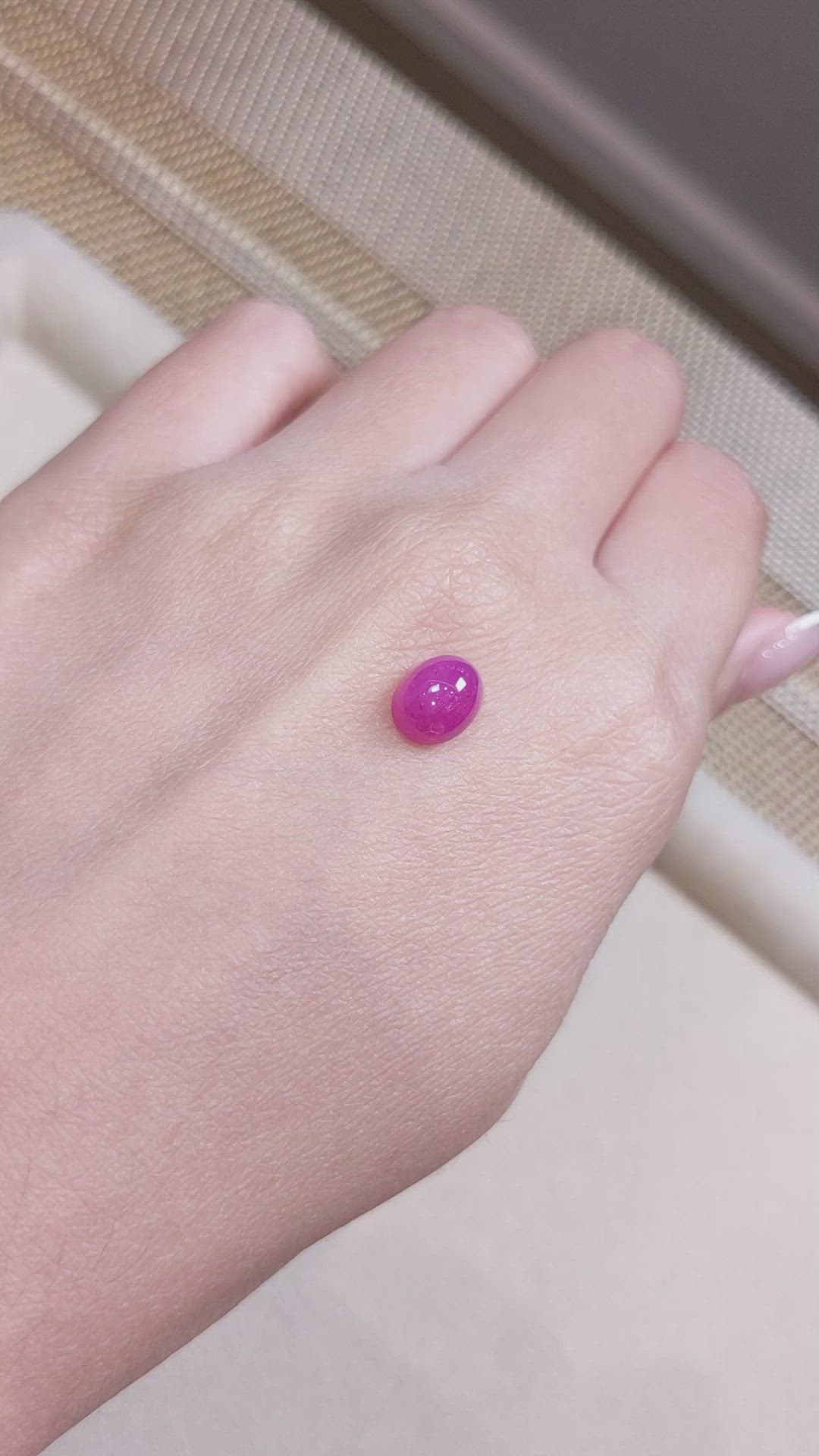 3.00 Ct. Cabochon Ruby from Burma (Myanmar) Size Video