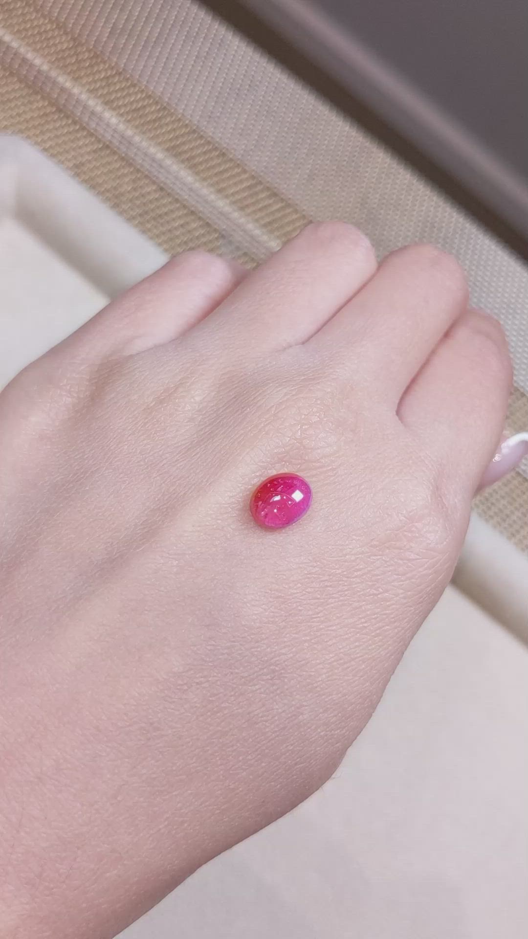 2.46 Ct. Cabochon Ruby from Burma (Myanmar) Size Video