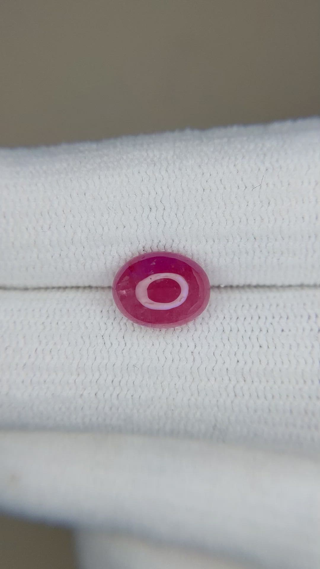 2.46 Ct. Cabochon Ruby from Burma (Myanmar) Size Video