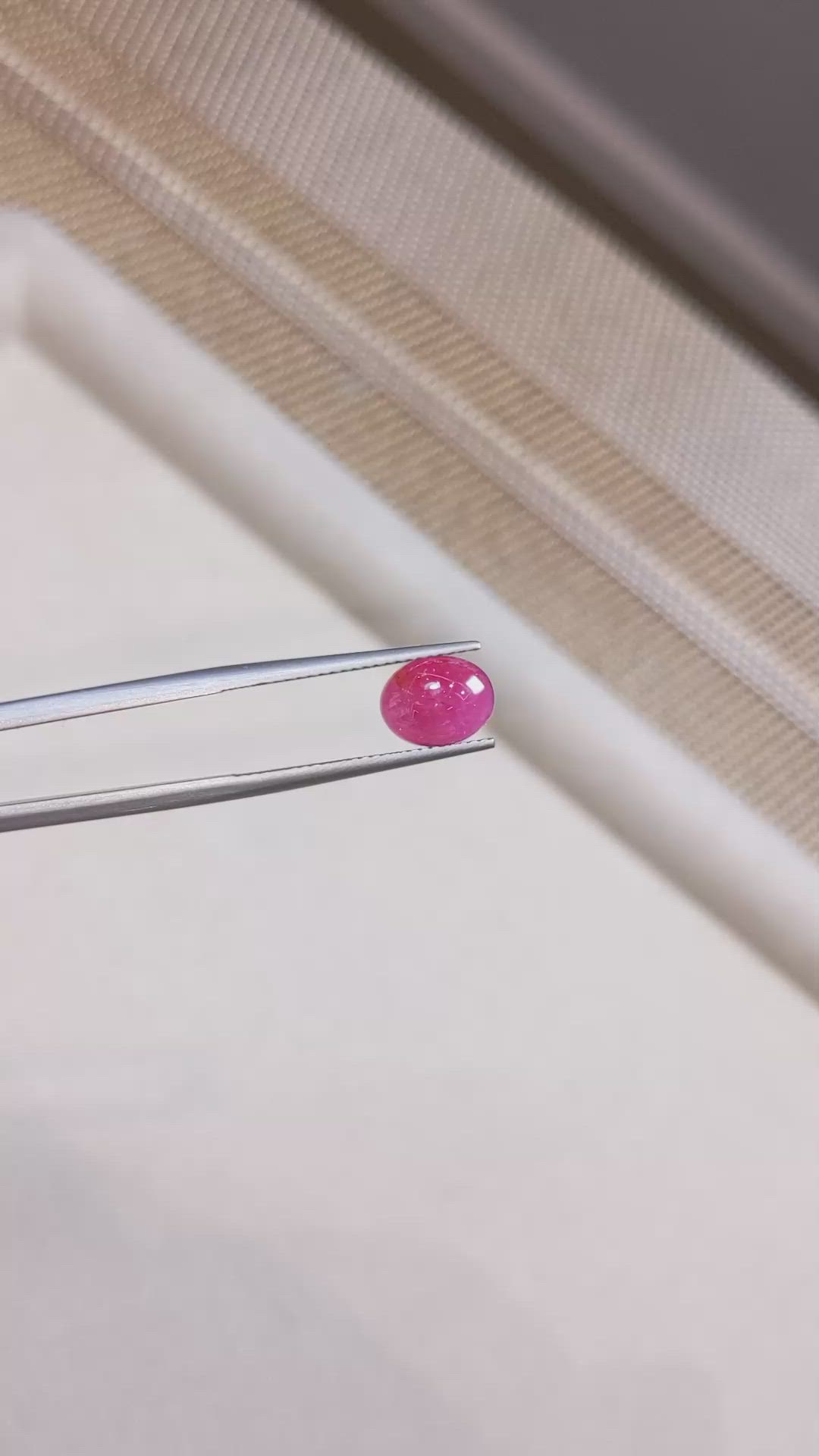 2.46 Ct. Cabochon Ruby from Burma (Myanmar) Size Video