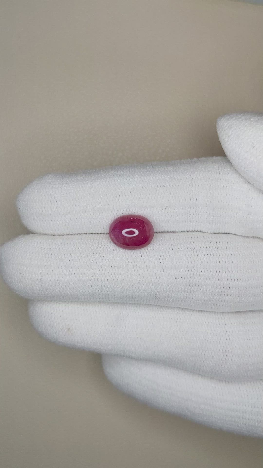 2.97 Ct. Cabochon Ruby from Burma (Myanmar) Size Video