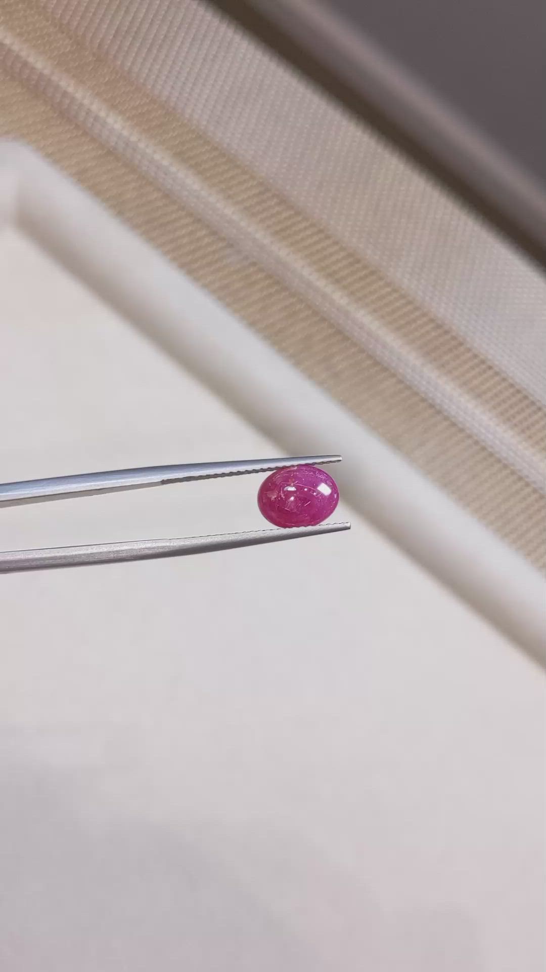 2.15 Ct. Cabochon Ruby from Burma (Myanmar) Size Video