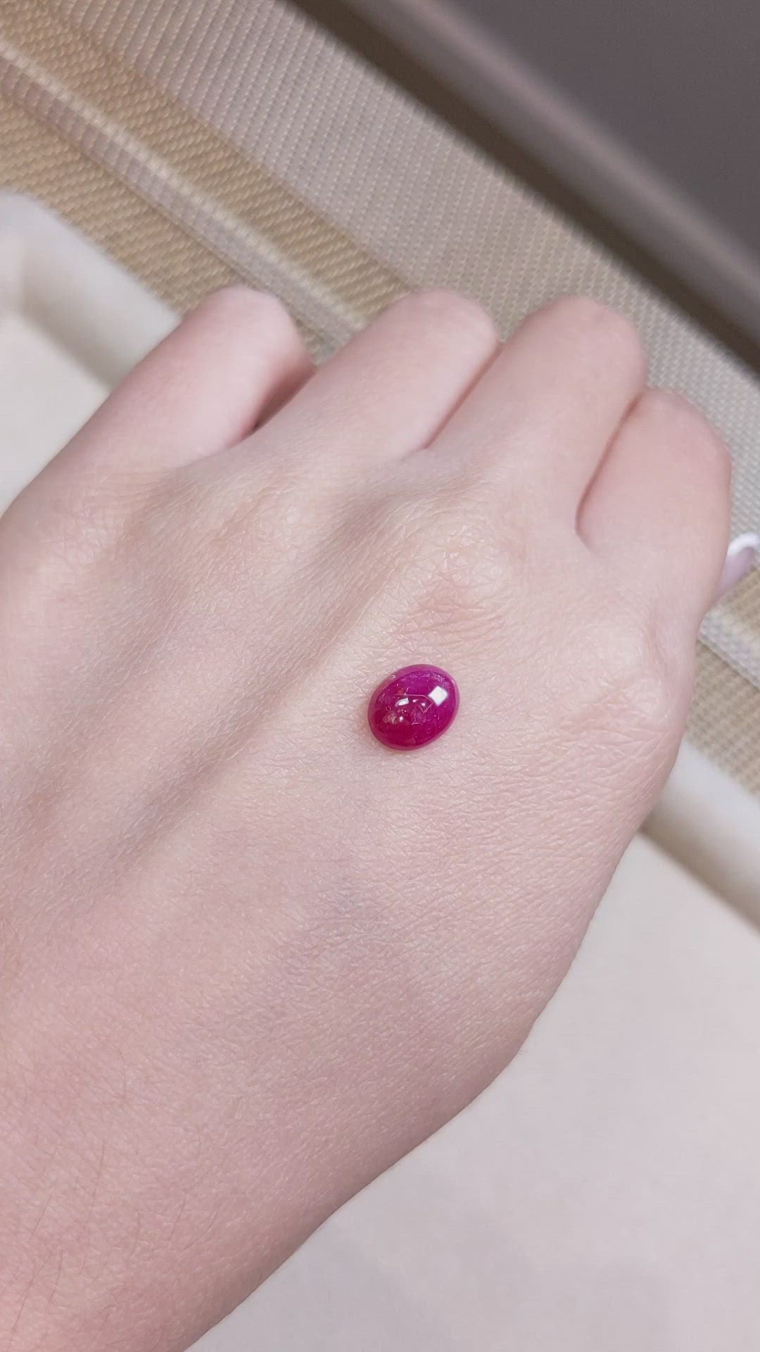 2.15 Ct. Cabochon Ruby from Burma (Myanmar) Size Video