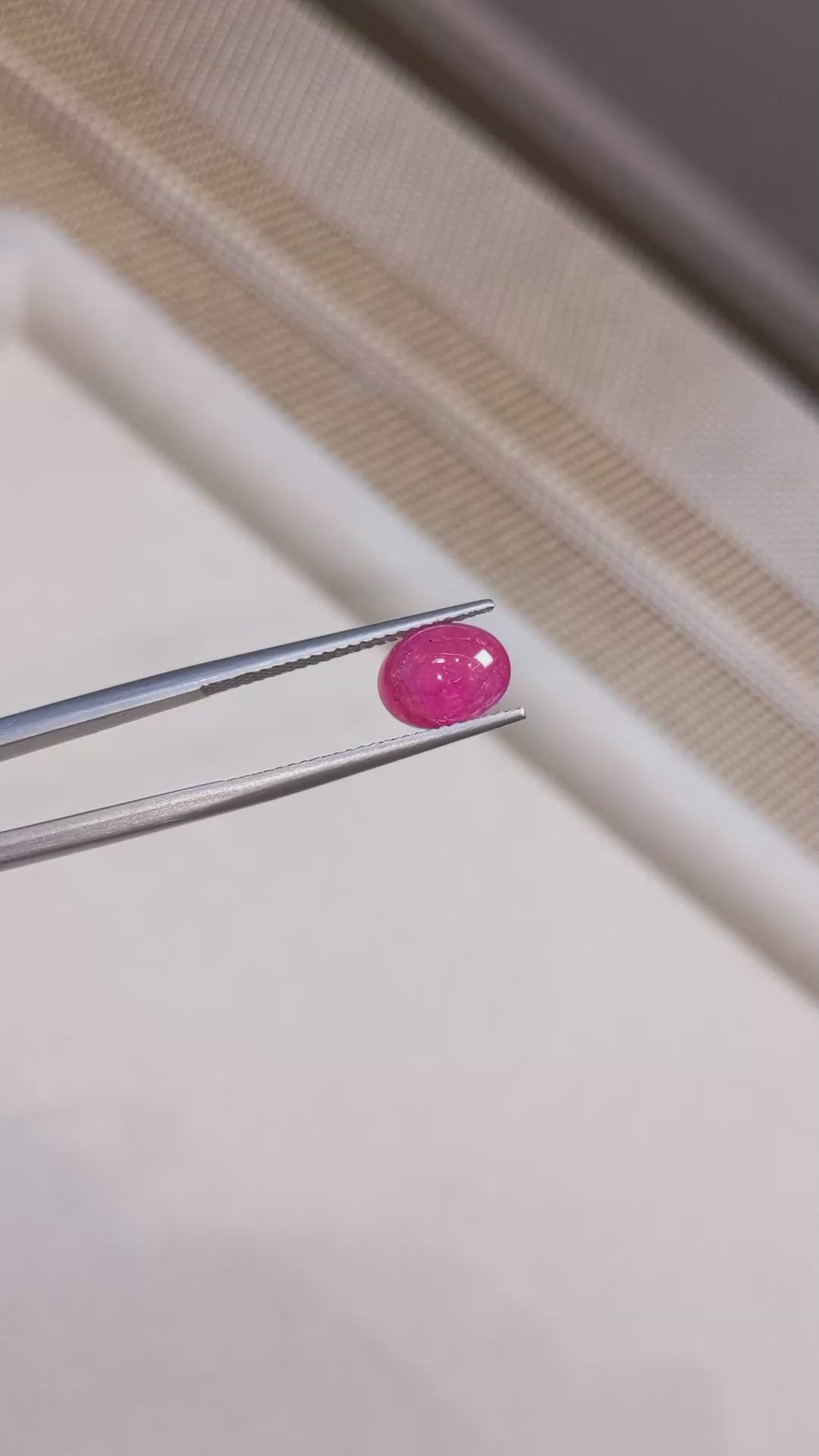 2.64 Ct. Cabochon Ruby from Burma (Myanmar) Size Video