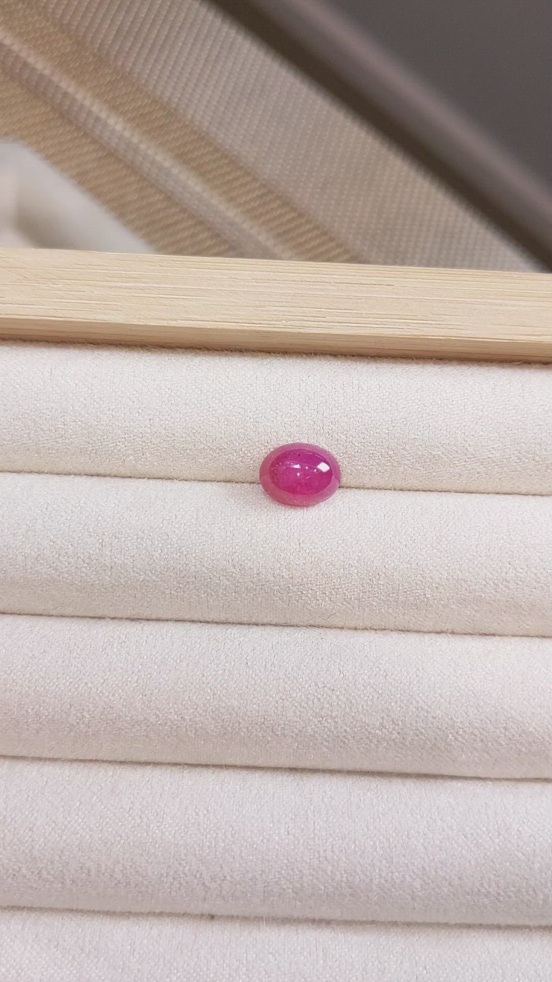 2.64 Ct. Cabochon Ruby from Burma (Myanmar) Size Video