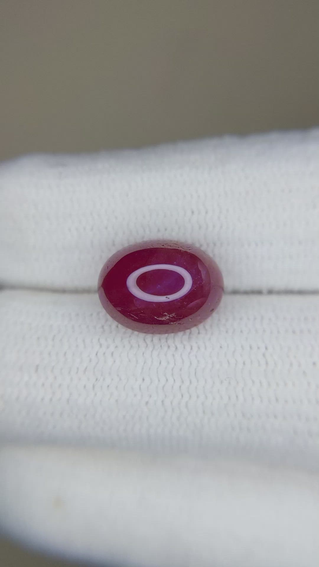 5.57 Ct. Cabochon Ruby from Burma (Myanmar) Size Video