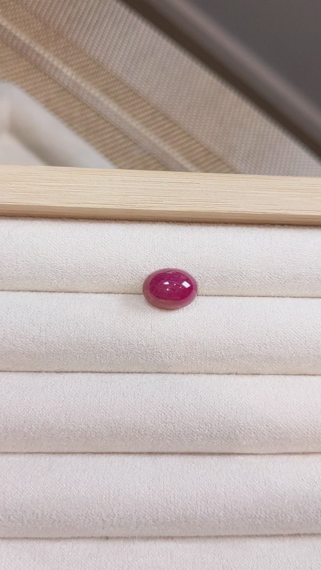 5.57 Ct. Cabochon Ruby from Burma (Myanmar) Size Video