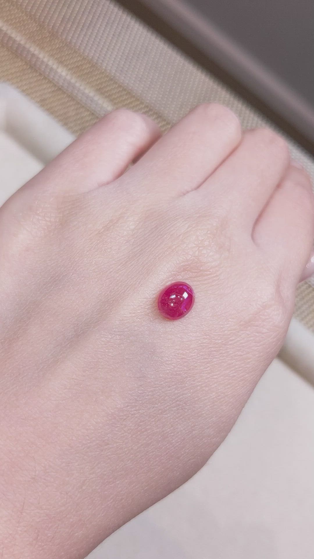 2.48 Ct. Cabochon Ruby from Burma (Myanmar) Size Video