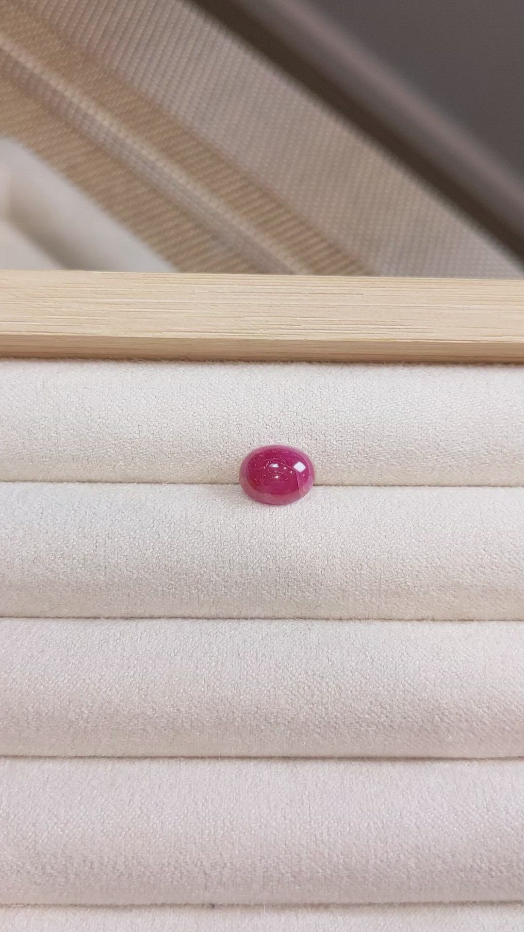 2.48 Ct. Cabochon Ruby from Burma (Myanmar) Size Video
