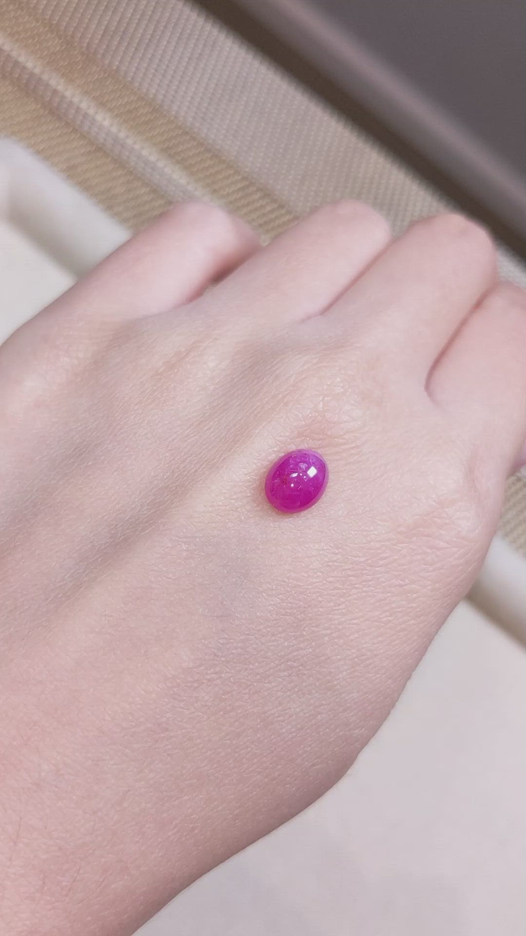 2.56 Ct. Cabochon Ruby from Burma (Myanmar) Size Video