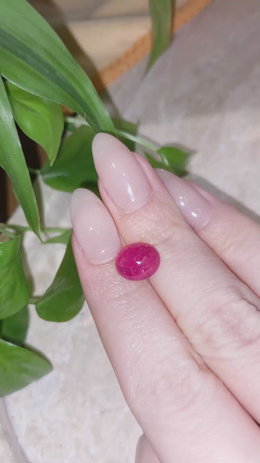 3.56 Ct. Cabochon Ruby from Burma (Myanmar) Size Video