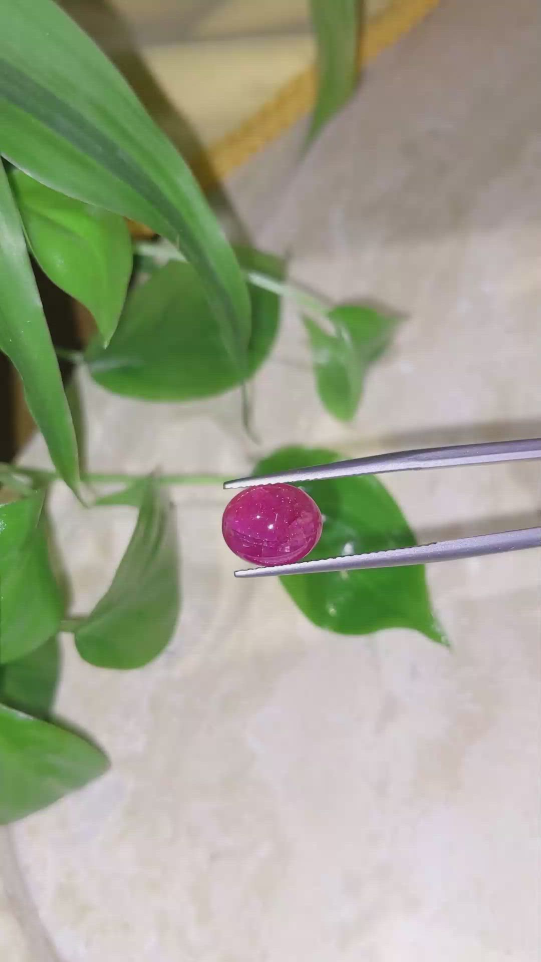 3.56 Ct. Cabochon Ruby from Burma (Myanmar) Size Video