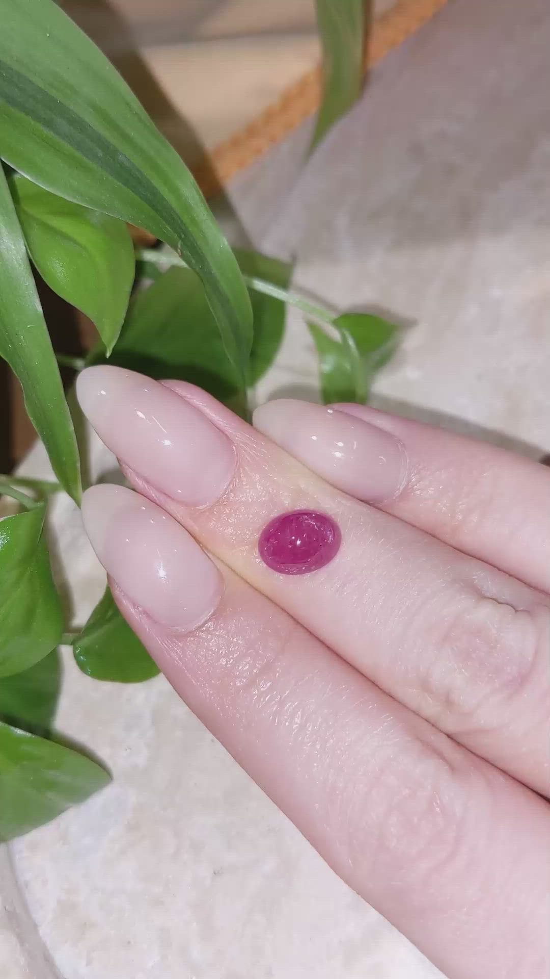 2.70 Ct. Cabochon Ruby from Burma (Myanmar) Size Video