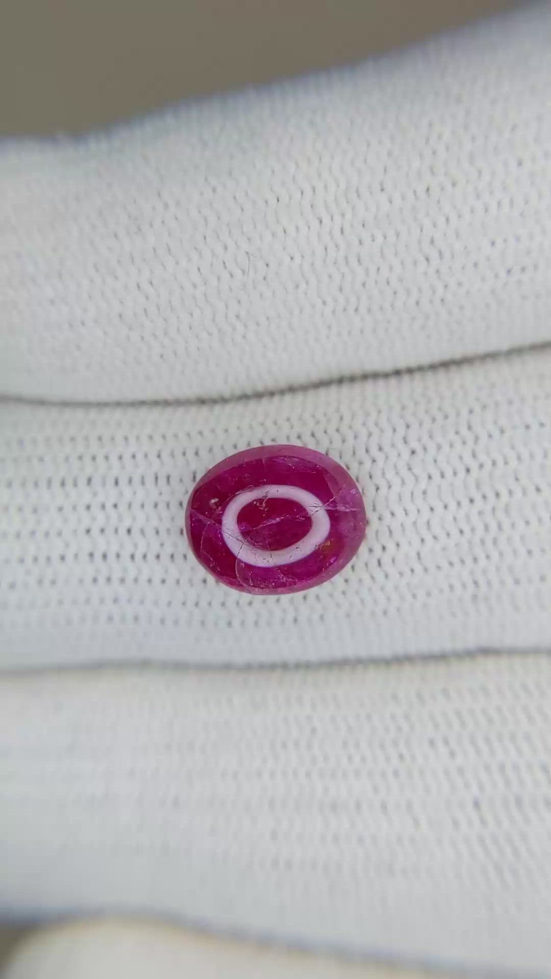 2.91 Ct. Cabochon Ruby from Burma (Myanmar) Size Video