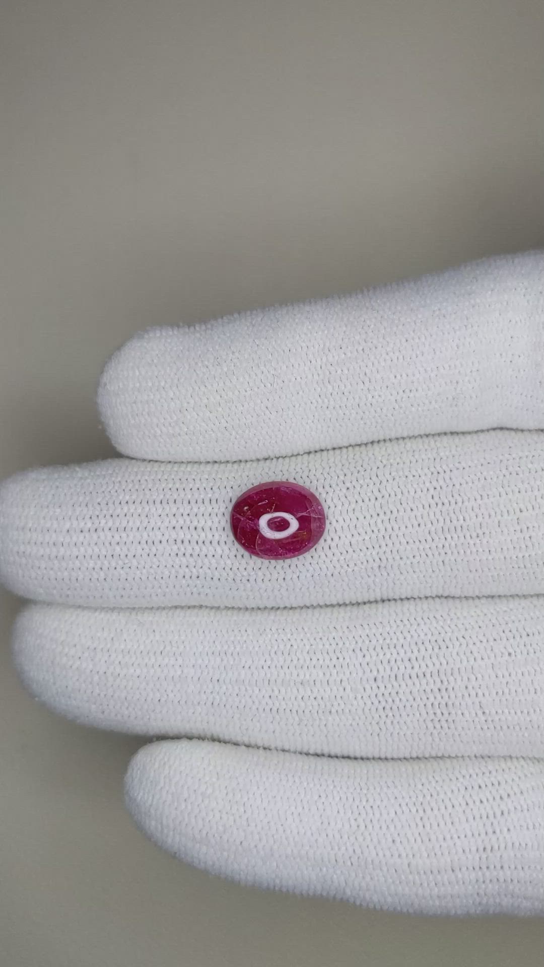 2.91 Ct. Cabochon Ruby from Burma (Myanmar) Size Video