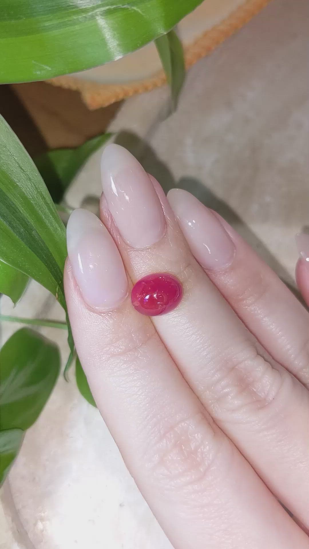 4.09 Ct. Cabochon Ruby from Burma (Myanmar) Size Video
