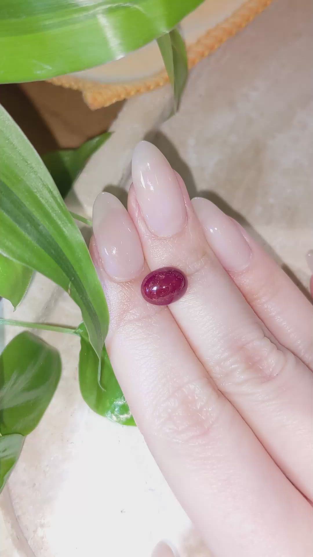 3.55 Ct. Cabochon Ruby from Burma (Myanmar) Size Video