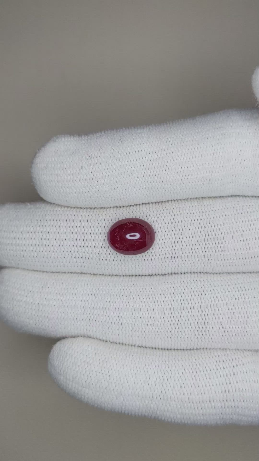 3.55 Ct. Cabochon Ruby from Burma (Myanmar) Size Video
