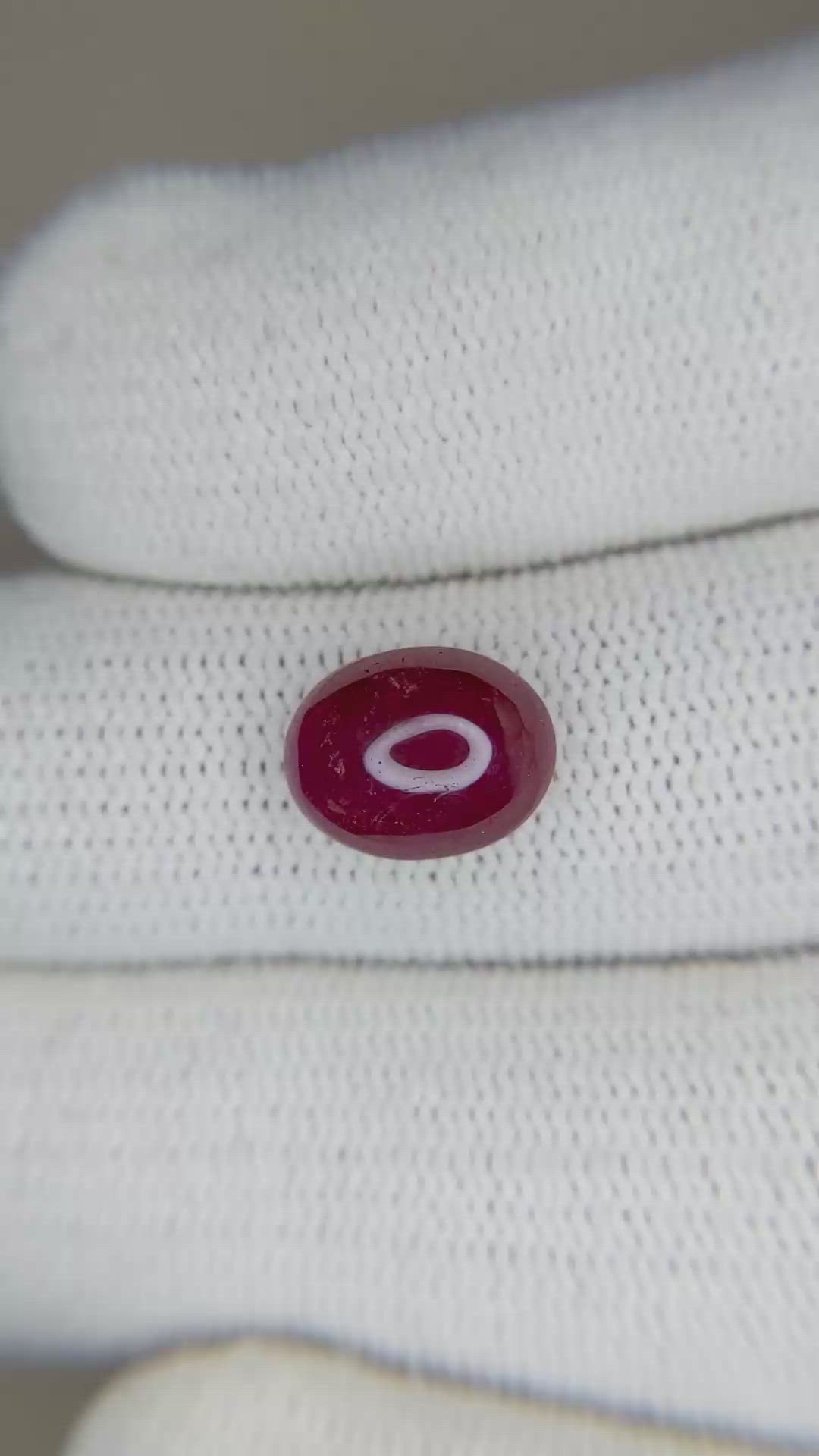 3.55 Ct. Cabochon Ruby from Burma (Myanmar) Size Video