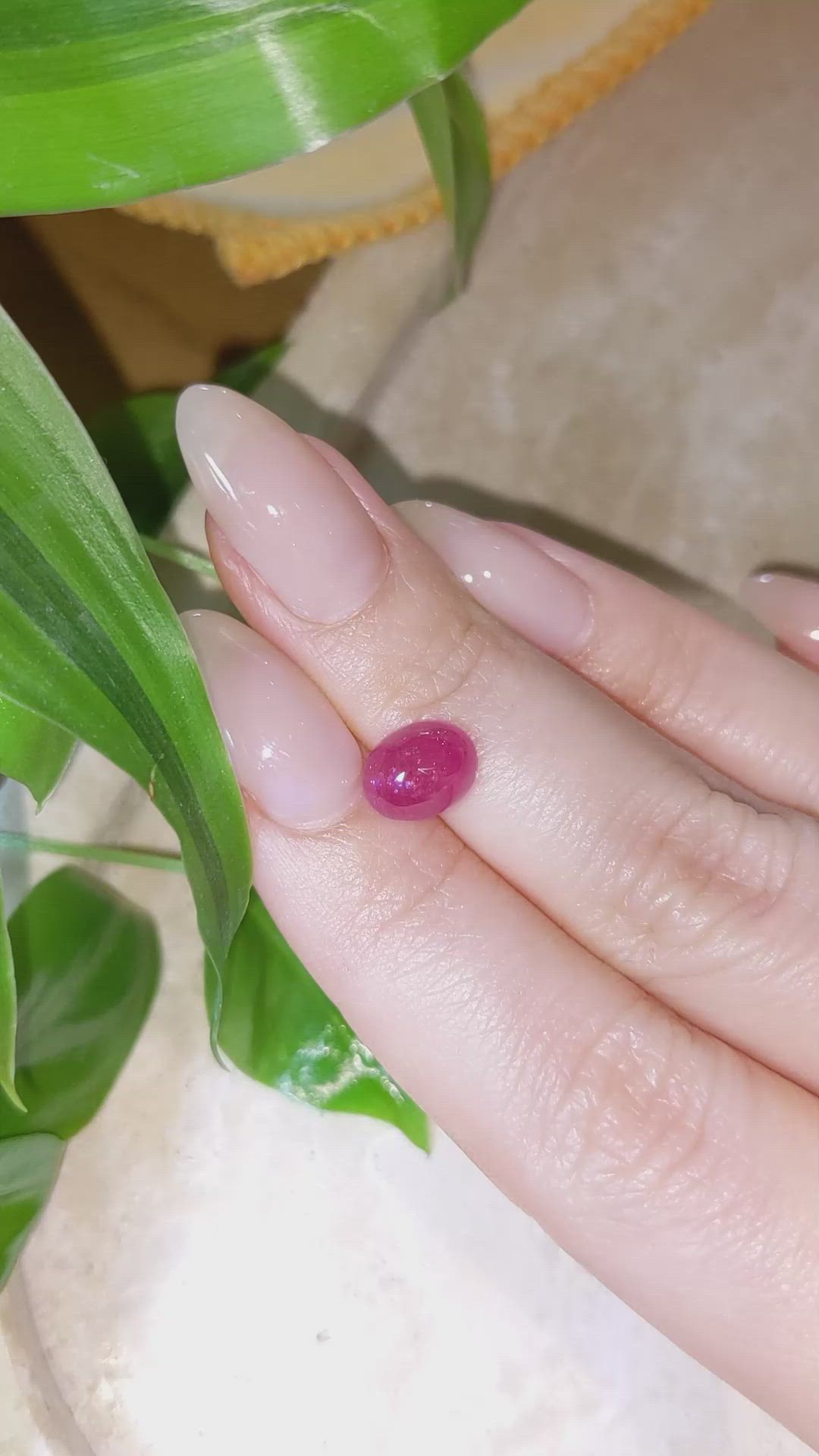 2.70 Ct. Cabochon Ruby from Burma (Myanmar) Size Video