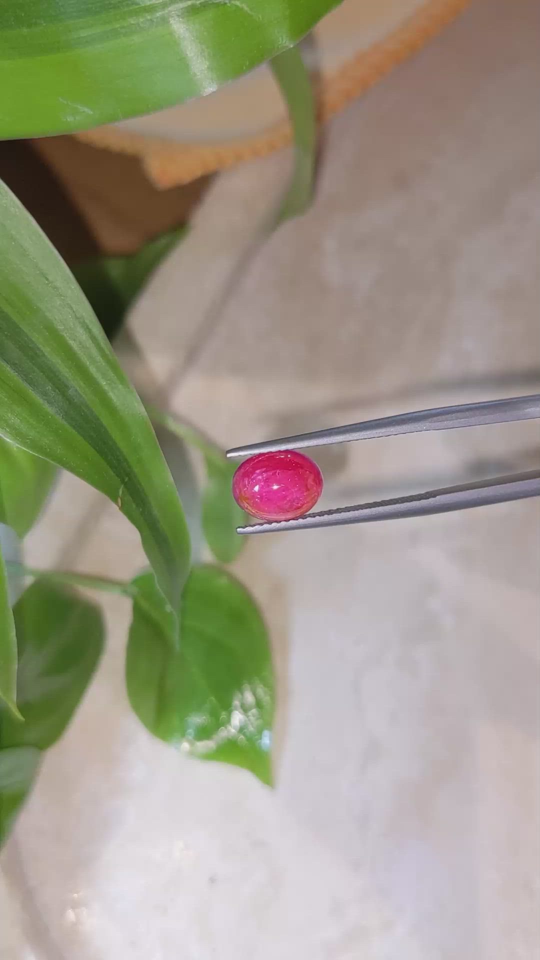 3.28 Ct. Cabochon Ruby from Burma (Myanmar) Size Video
