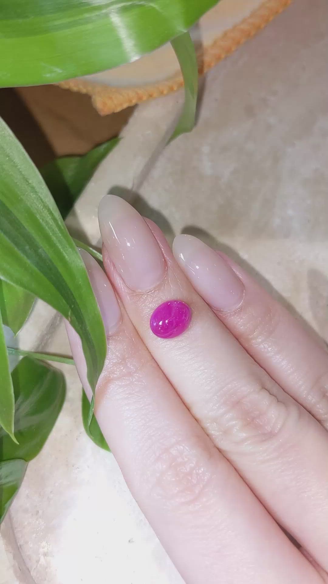 2.43 Ct. Cabochon Ruby from Burma (Myanmar) Size Video