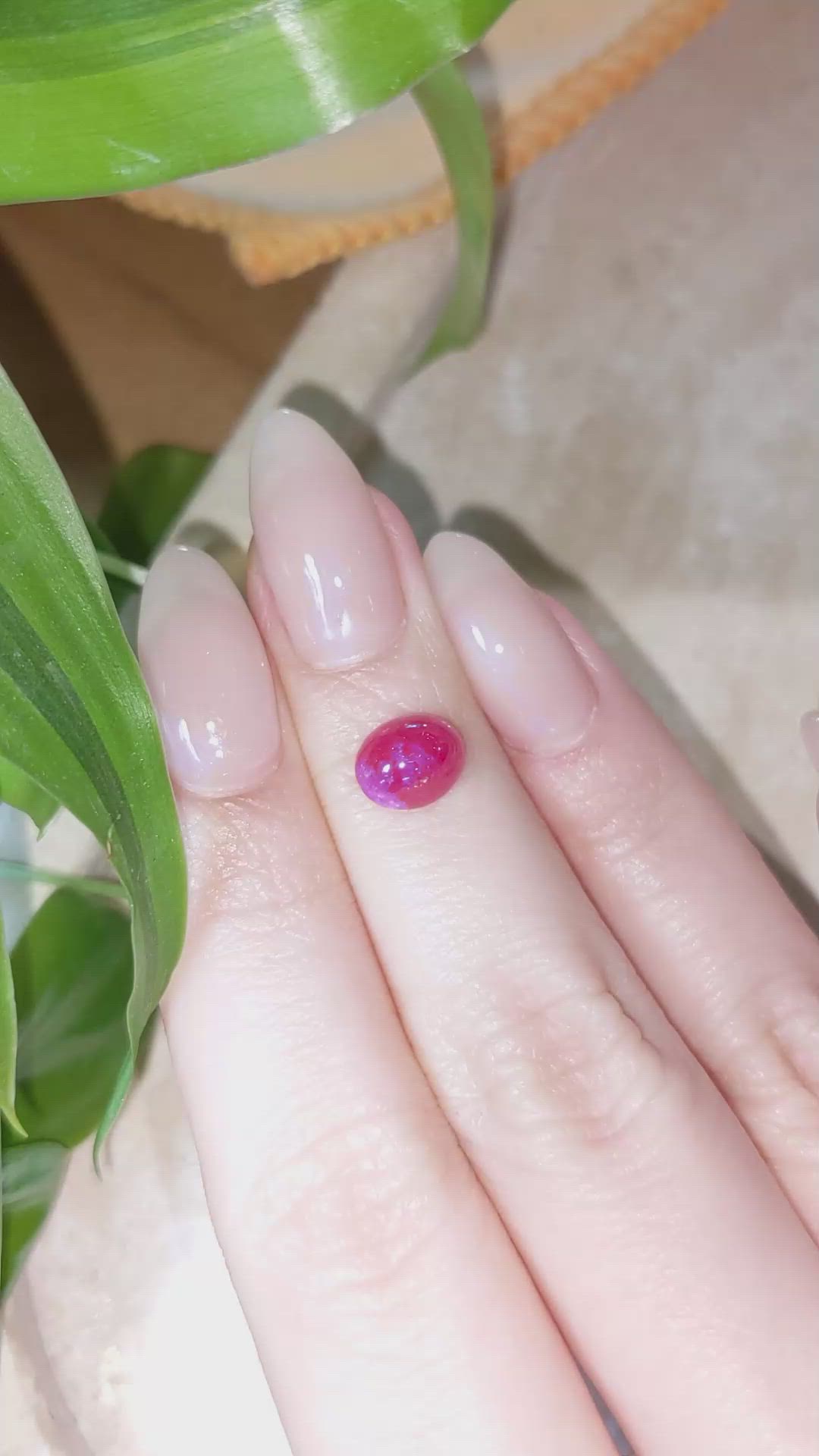 2.29 Ct. Cabochon Ruby from Burma (Myanmar) Size Video