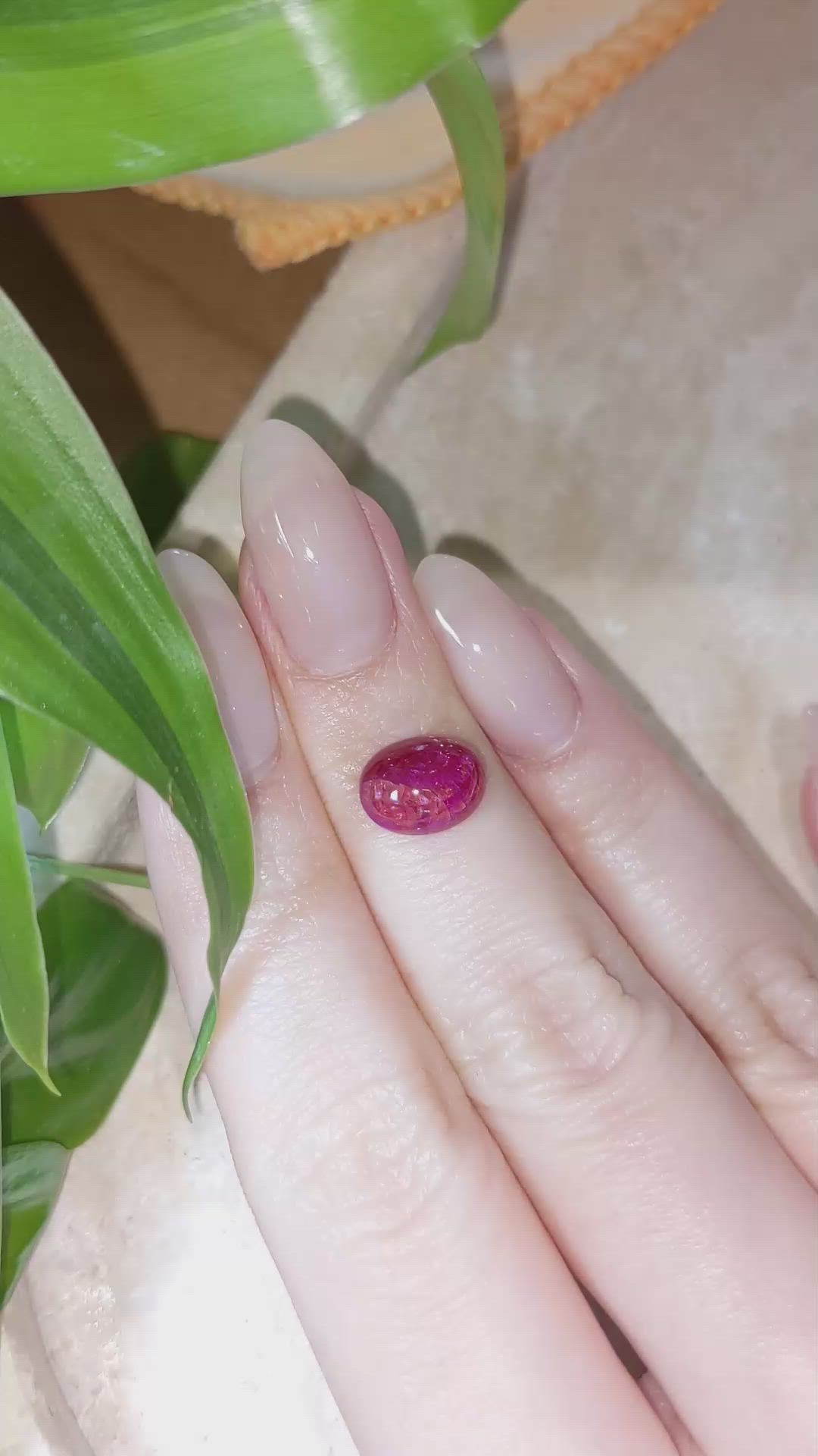 3.75 Ct. Cabochon Ruby from Burma (Myanmar) Size Video