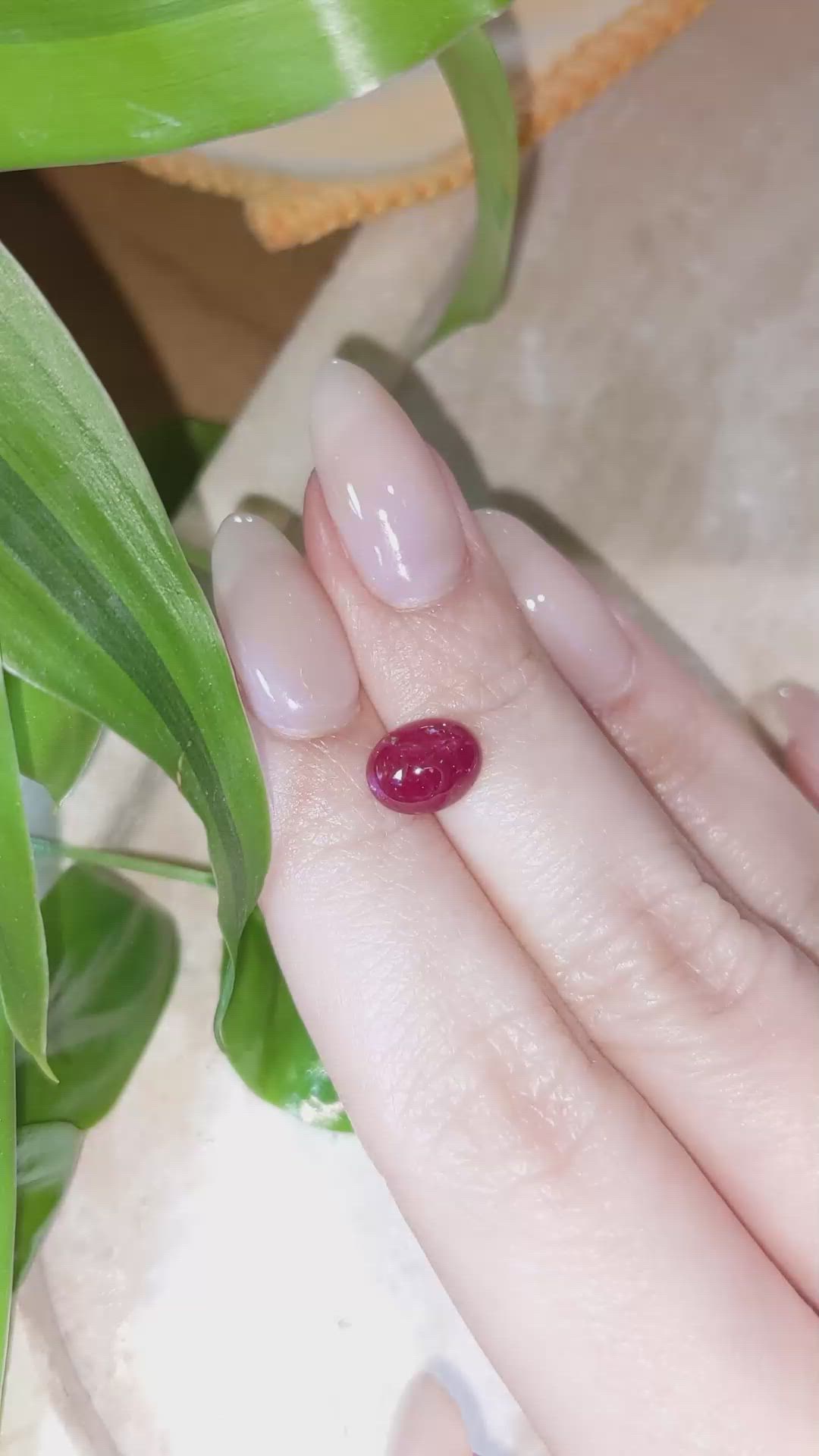2.24 Ct. Cabochon Ruby from Burma (Myanmar) Size Video