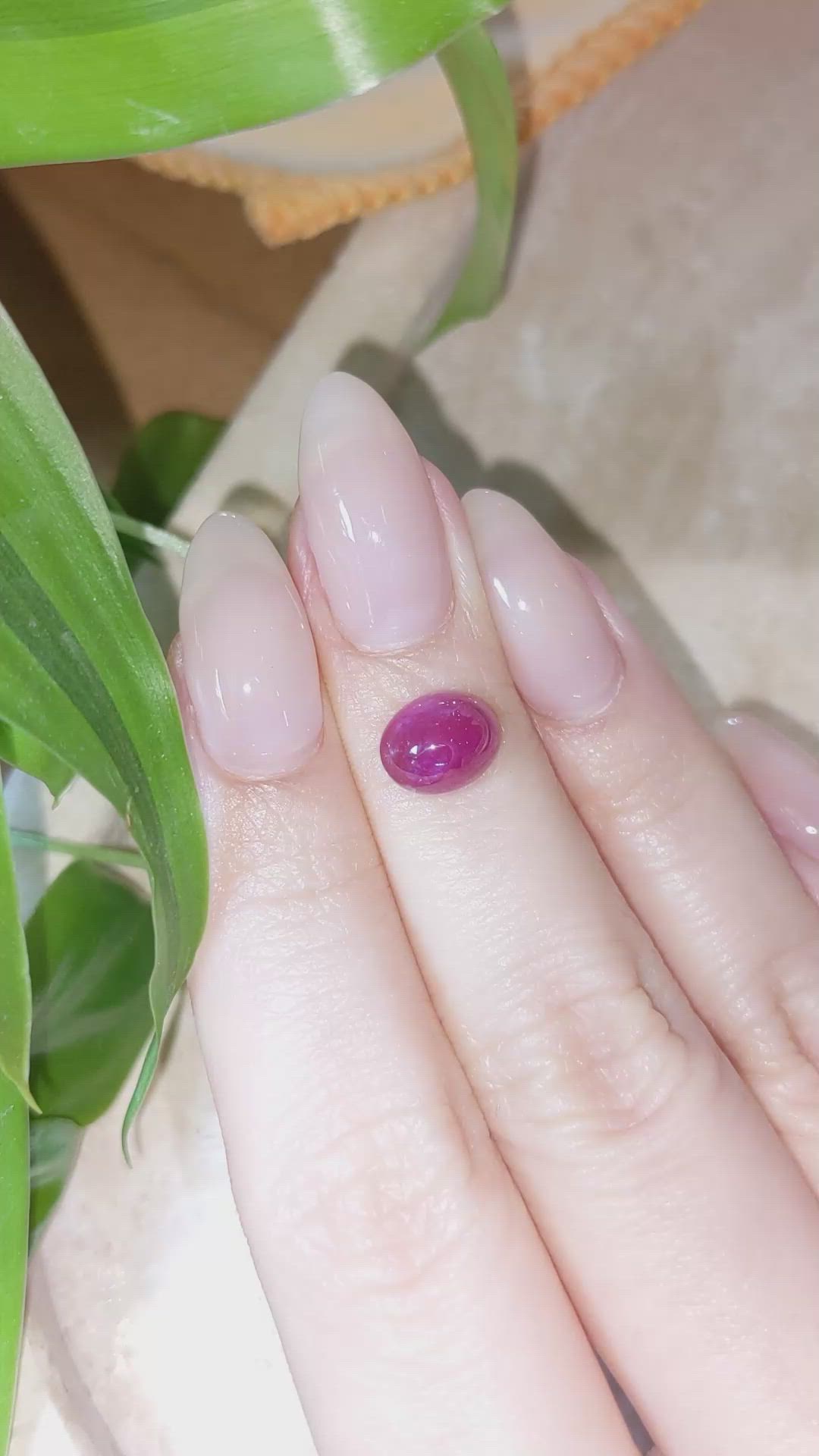 2.98 Ct. Cabochon Ruby from Burma (Myanmar) Size Video
