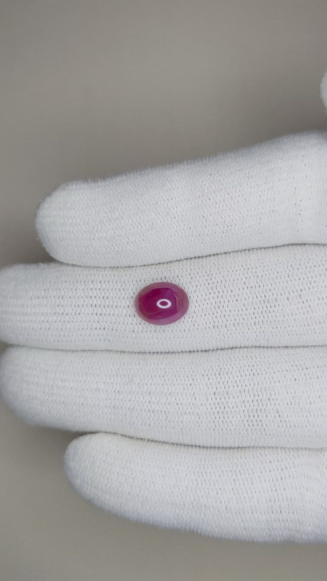 2.98 Ct. Cabochon Ruby from Burma (Myanmar) Size Video