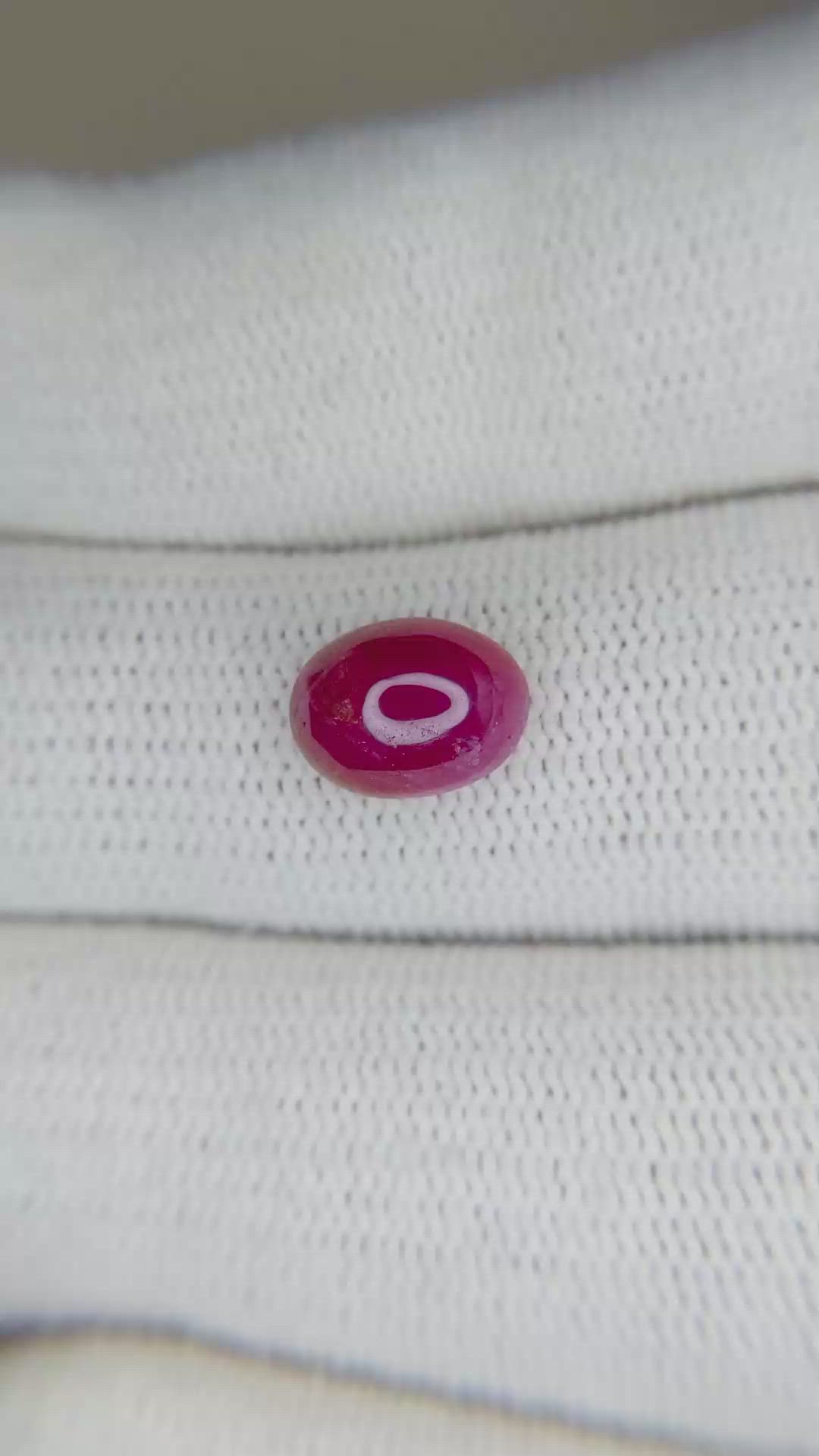 2.76 Ct. Cabochon Ruby from Burma (Myanmar) Size Video