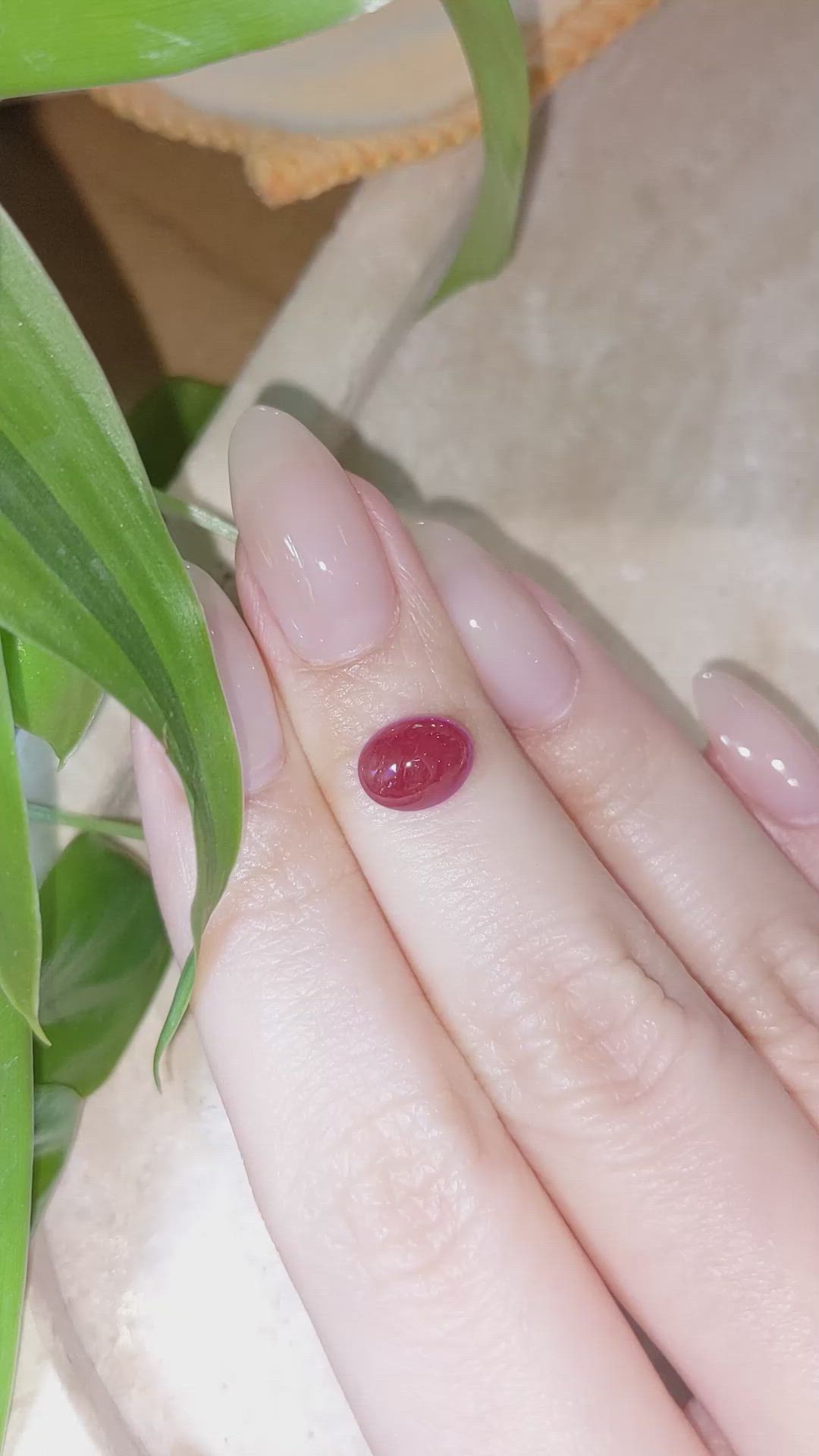 2.82 Ct. Cabochon Ruby from Burma (Myanmar) Size Video