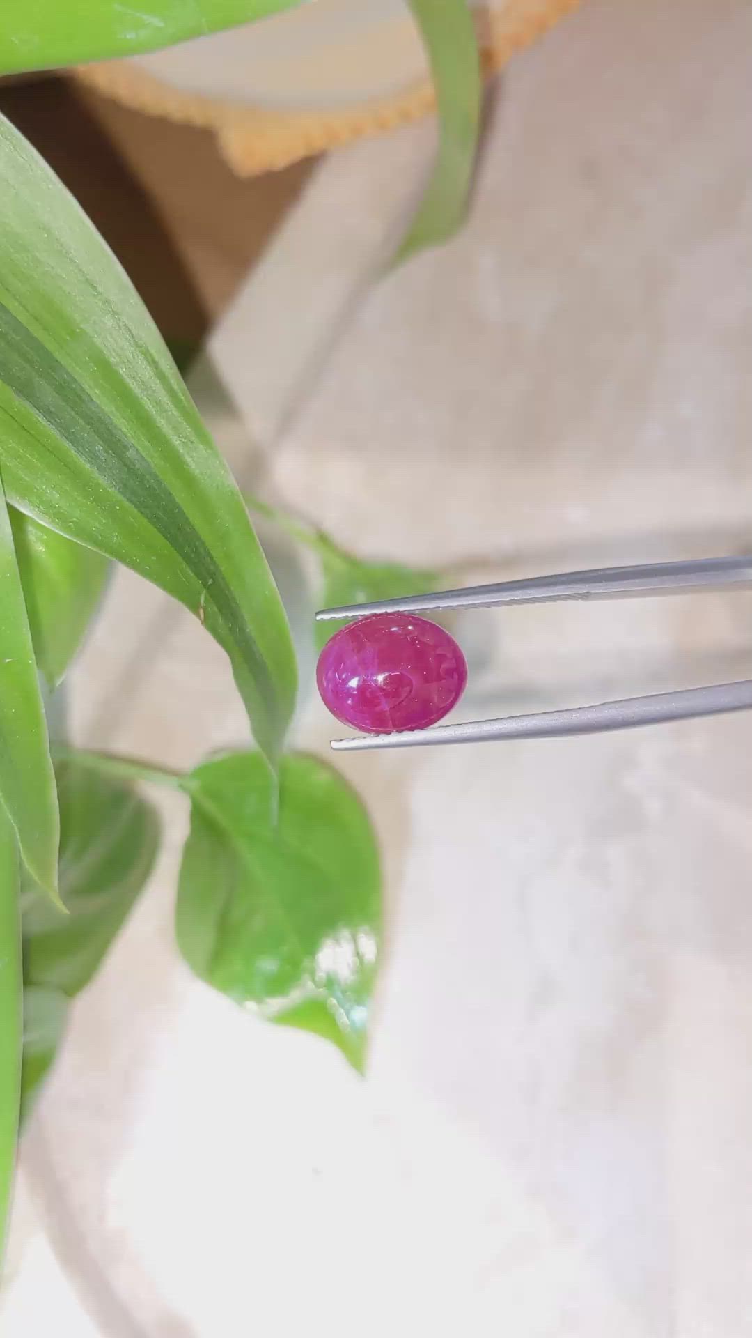 4.73 Ct. Cabochon Ruby from Burma (Myanmar) Size Video