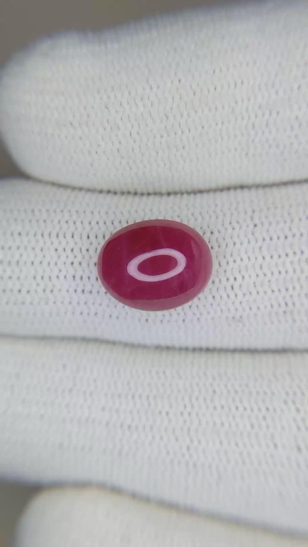 4.73 Ct. Cabochon Ruby from Burma (Myanmar) Size Video