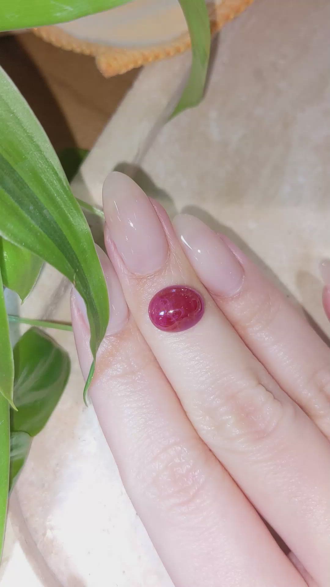 4.73 Ct. Cabochon Ruby from Burma (Myanmar) Size Video