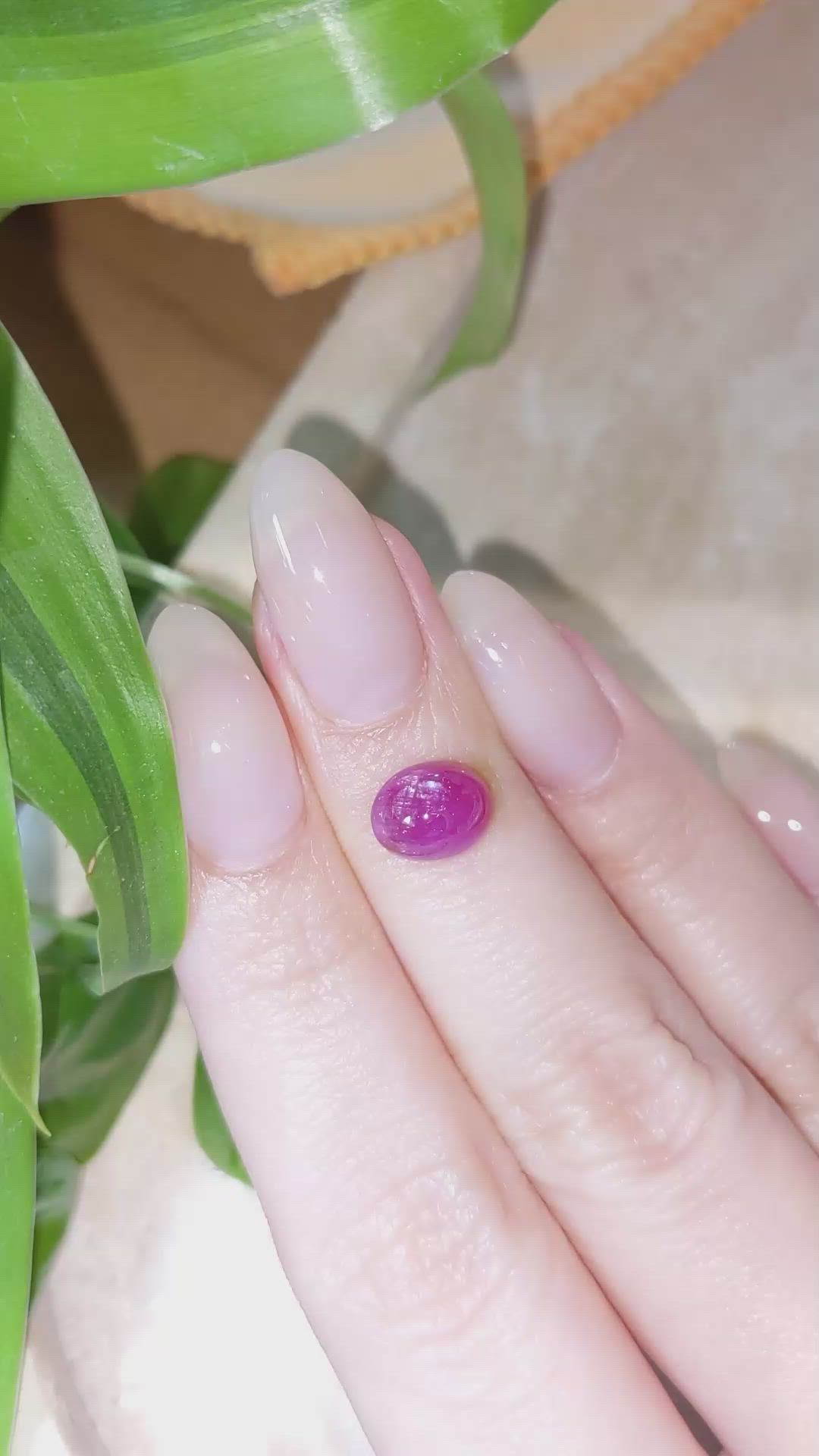 3.35 Ct. Cabochon Ruby from Burma (Myanmar) Size Video