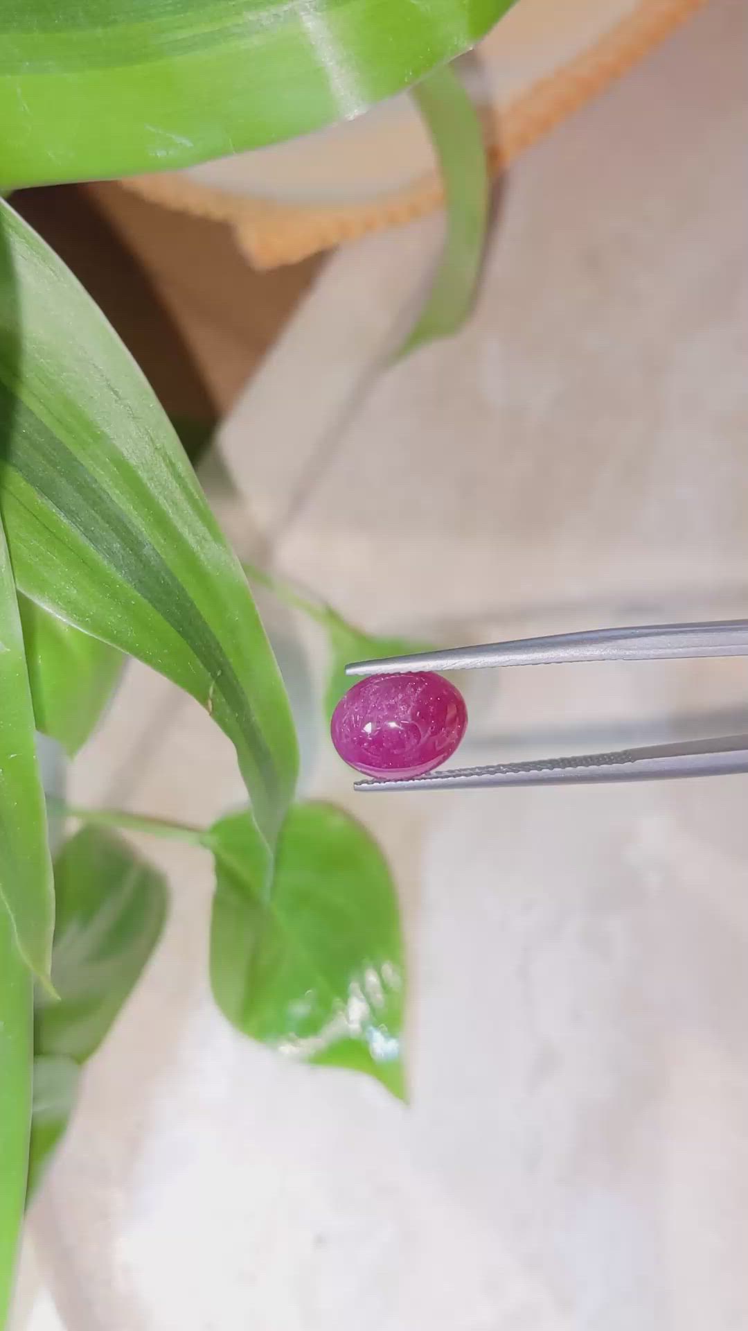 3.28 Ct. Cabochon Ruby from Burma (Myanmar) Size Video